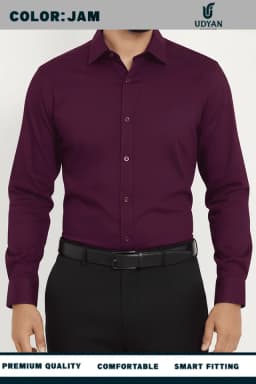 100 % COTTON OXFORD SHIRT JAM COLOR