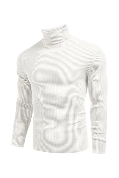  HIGH NECK WHITE SWEATER