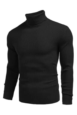 HIGH NECK BLACK SWEATER