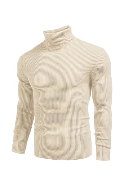 HIGH NECK OFF WHITE SWEATER