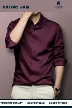smart people wearing ANTI WRINKLE SHIRT JAM COLOR