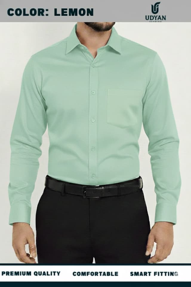 smart people wearing COTTON OXFORD SHIRT LEMON COLOR