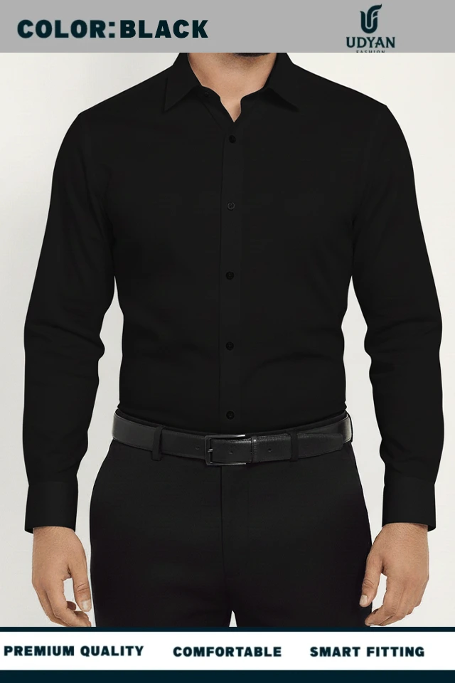 COTTON OXFORD SHIRT BLACK COLOR